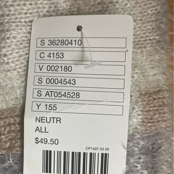 Anthropologie Ampato Twisted Infinity Cowl Scarf NWT in Cream Grey Caramel - Picture 7 of 10